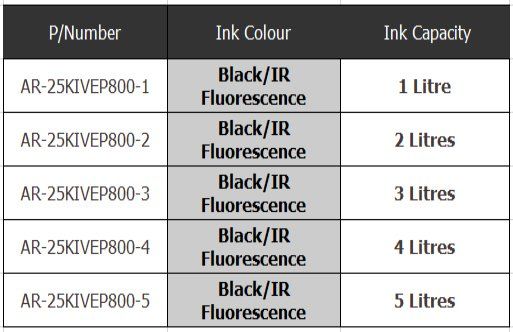 Infra-Red Fluorescent Ink - Epson Printers Infra-Red Fluorescent Ink - Epson Printers