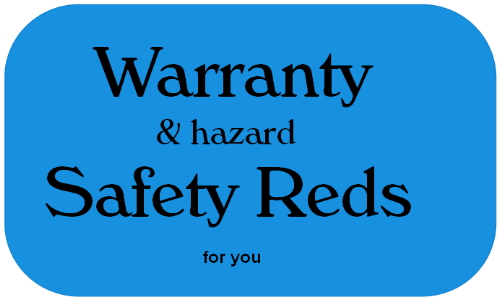 Warranty and Hazard Signage Red Resin Ribbons