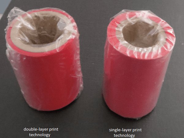 Double layer & single layer print textile red ribbons