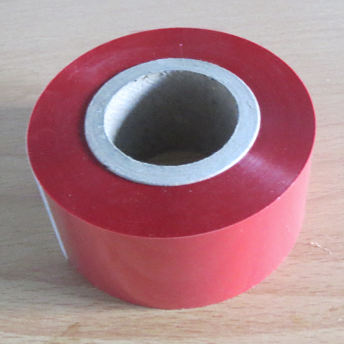 Red Visible -On-Light Colour cloth and black synthetic film thermal transfer textile ribbon