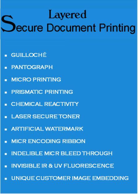 layered secure document printing