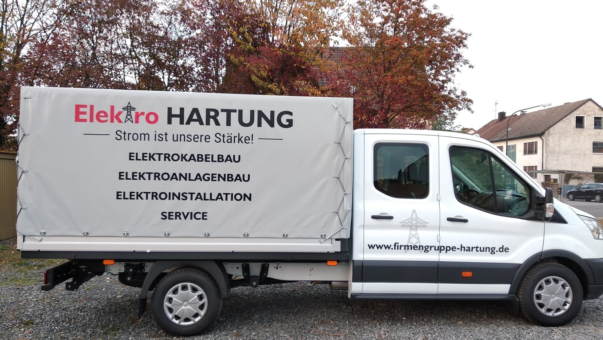 Beschriftung Lkw-Plane Weiden