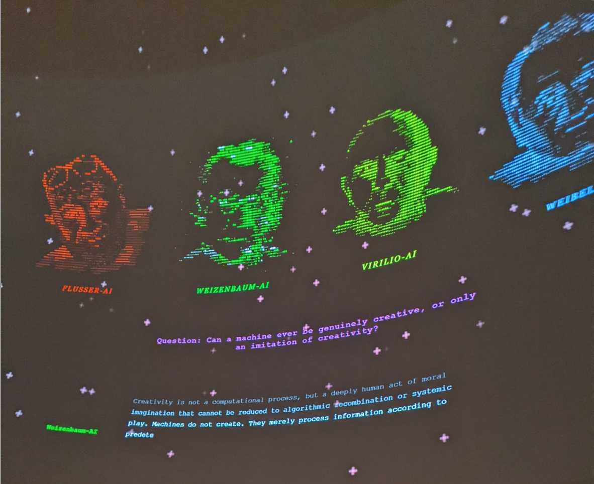 Mind Circuits testing at Wisdome Flusser Weizenbaum Virilio Weibel 2026