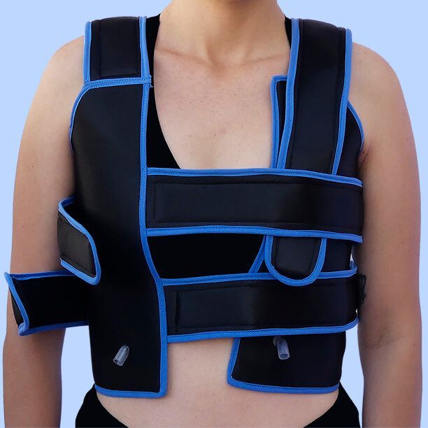 Gilet échangeur à bande ou à contraste thermique vue de face.