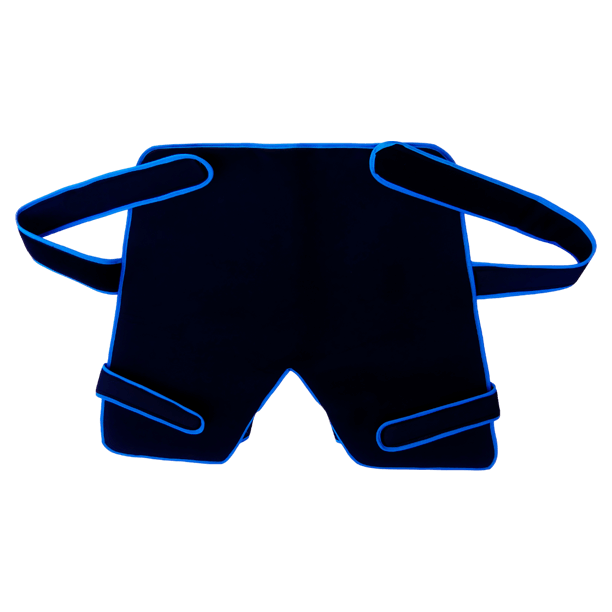 Band or thermal contrast exchanger for muscle recovery of the buttocks.