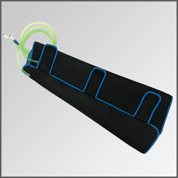 PIERNA COMPLETA Banda o intercambiador de contrastes térmicos para recuperación muscular de pierna completa.