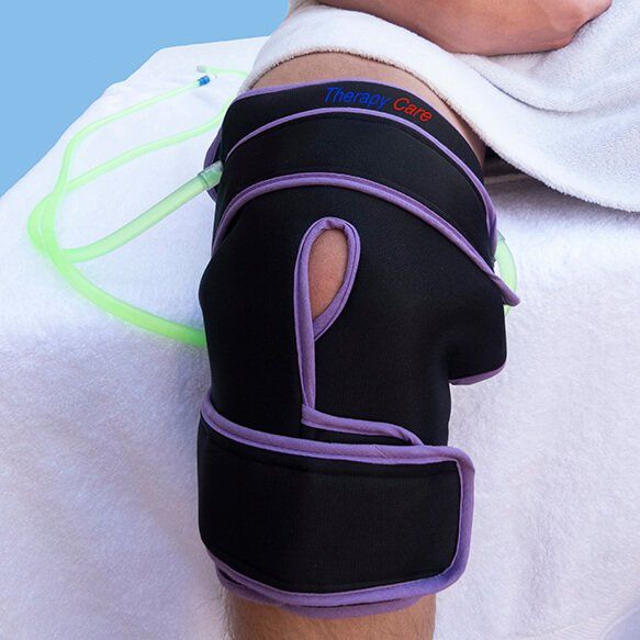 Échangeur de bandes ou de contraste thermique pour la récupération musculaire du genou.