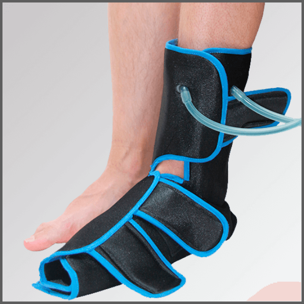 TOBILLO Banda o intercambiador de contrastes térmicos para recuperación muscular de tobillo.