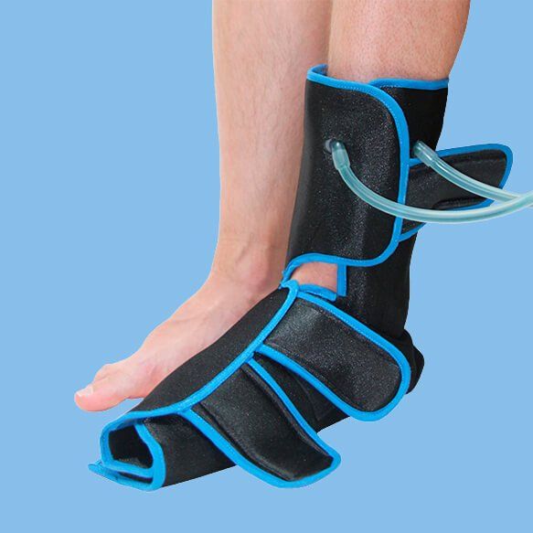 Band or thermal contrast exchanger for ankle muscle recovery