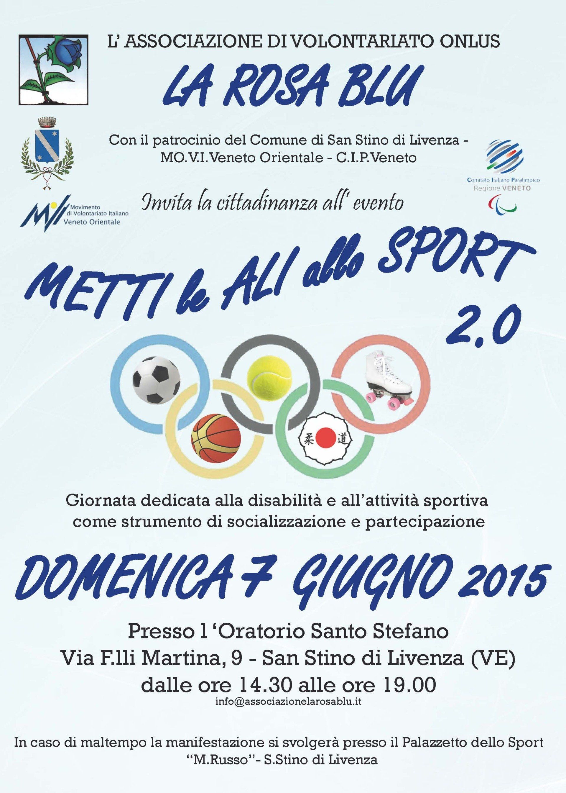 Locandina giornata sportiva 2015 La Rosa Blu Odv