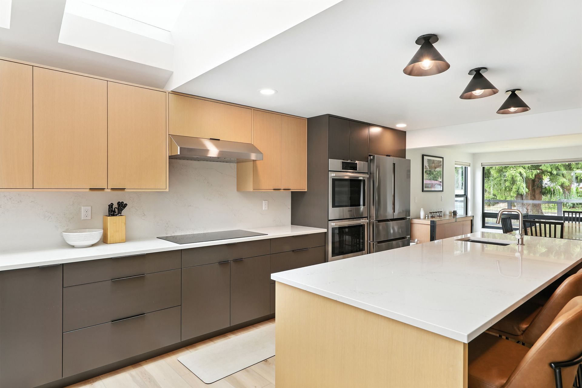 Ridgecrest Shoreline custom kitchen cabinets — matte paint color