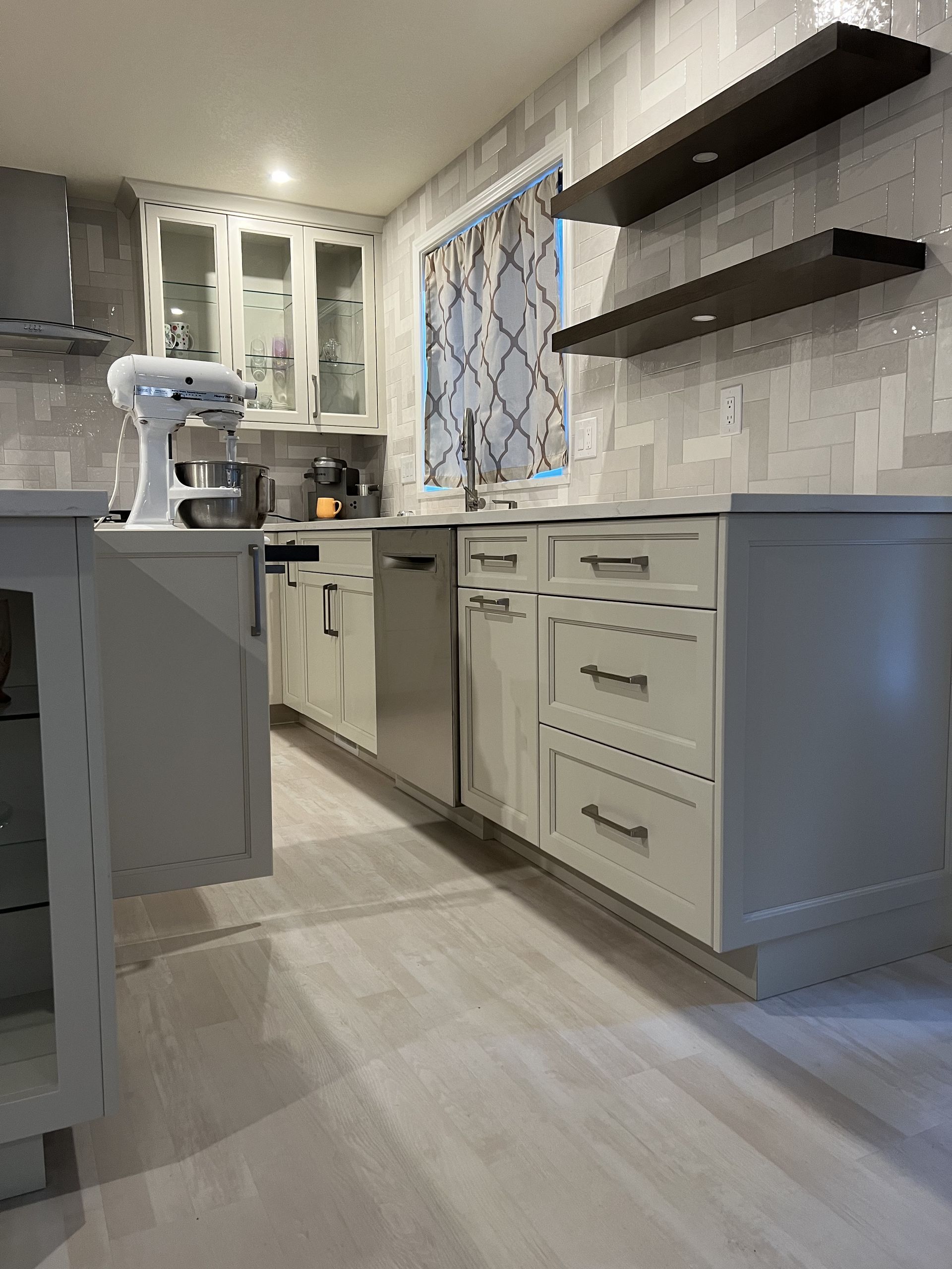 Penny Creek Everett custom kitchen cabinets — base cabinets