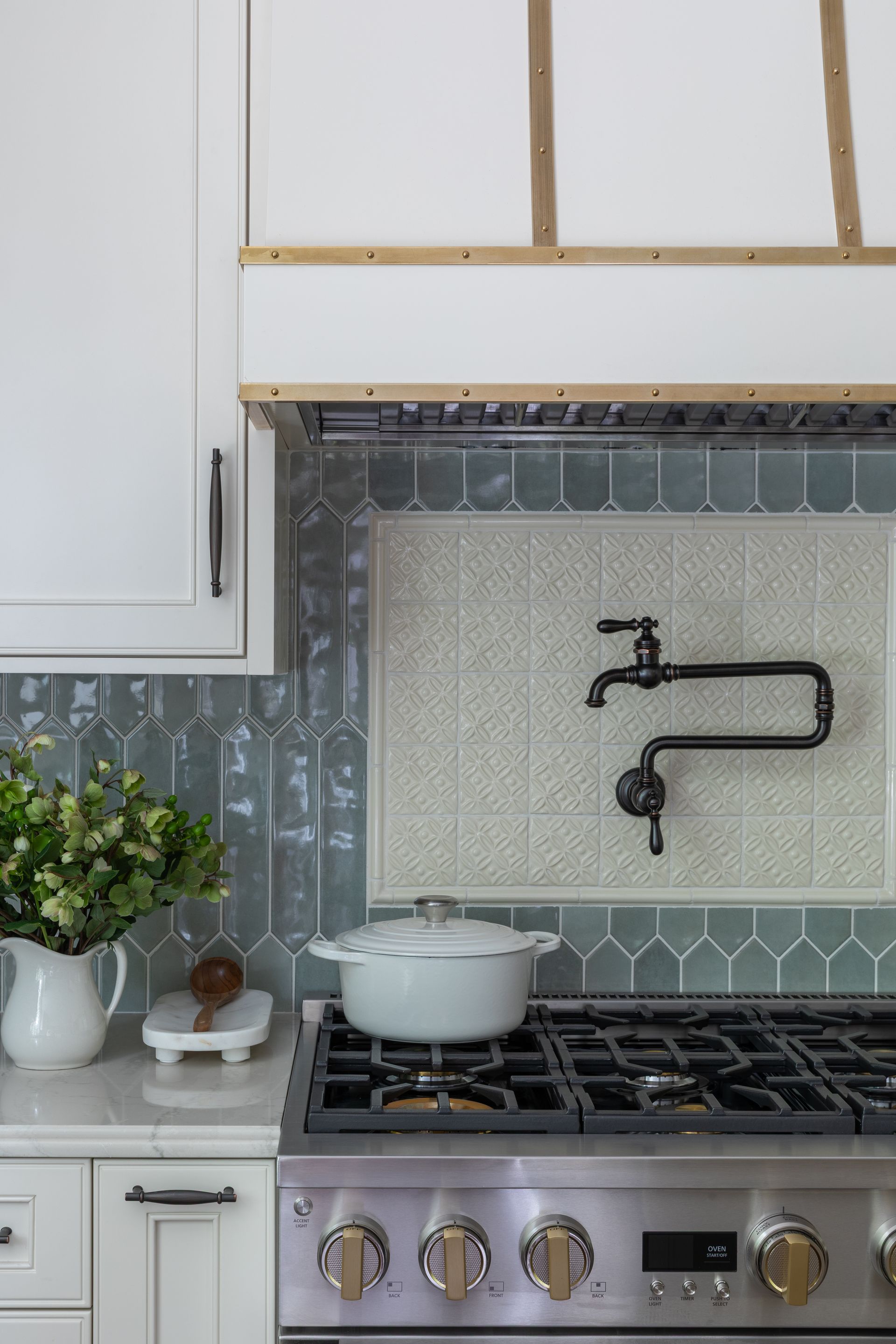 Pine Lake Sammamish custom kitchen cabinets — custom hood cover