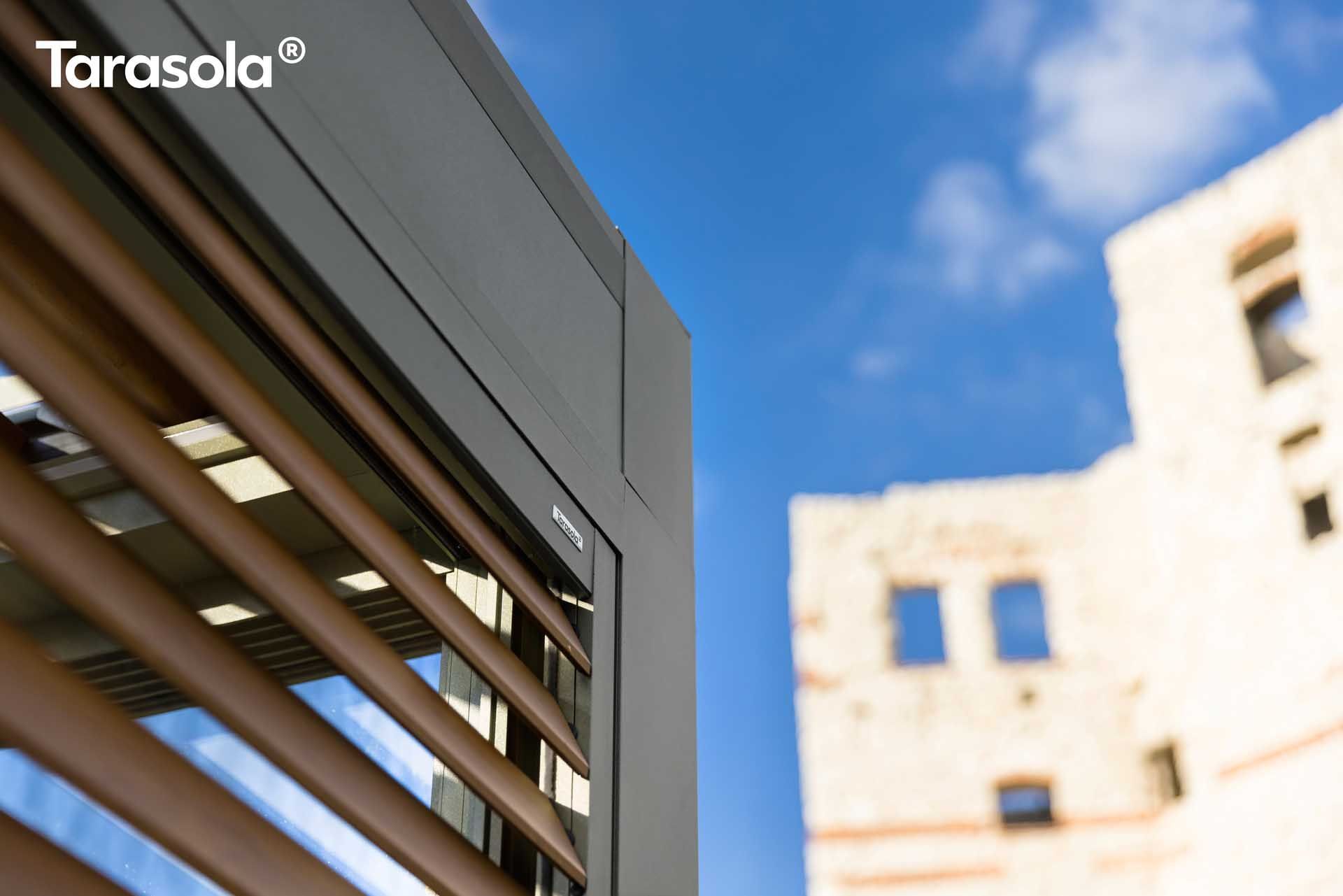 Schiebewand Lamellen Terrassenüberdachung