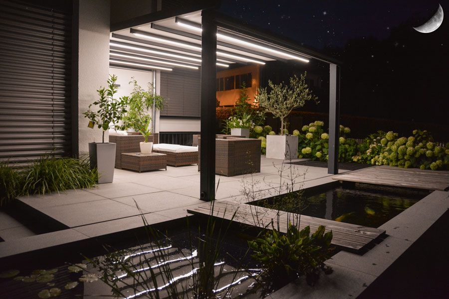 Terrassendach mit Markise Reflexa Bella Lamella