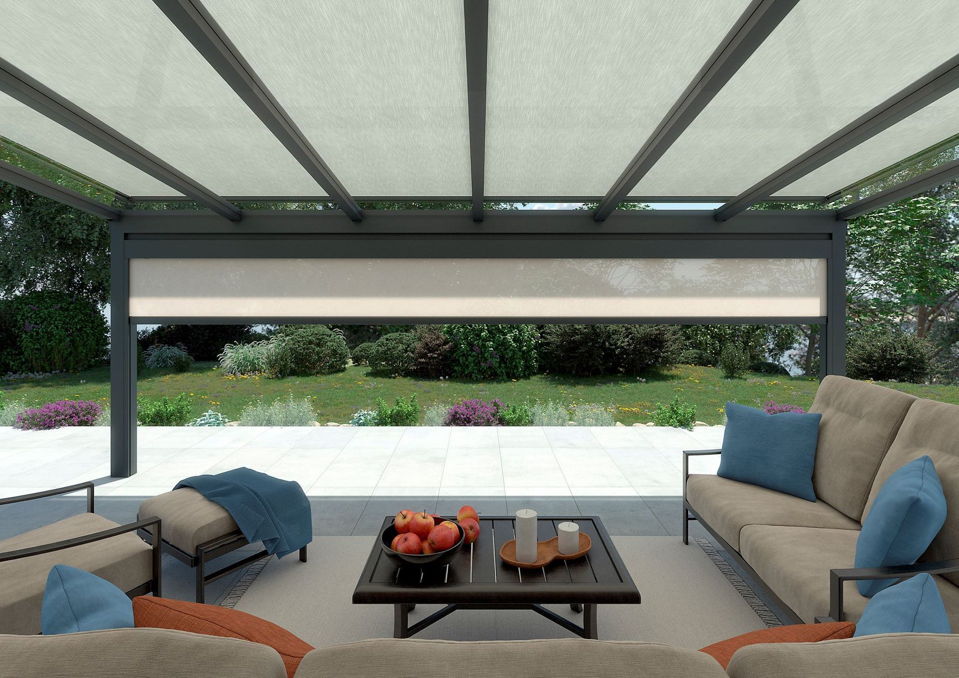 Senkrechtmarkise mit Solar