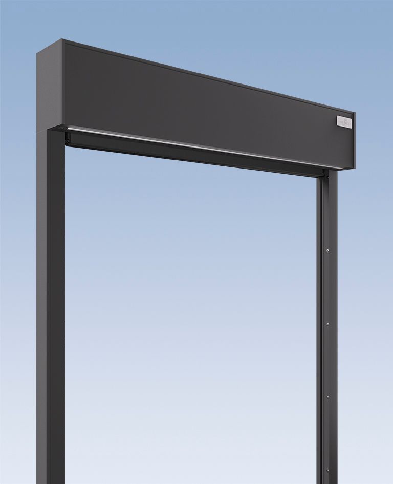Solaroll SZ15 mit LED Beleuchtung Senkrechtmarkise eingefahren