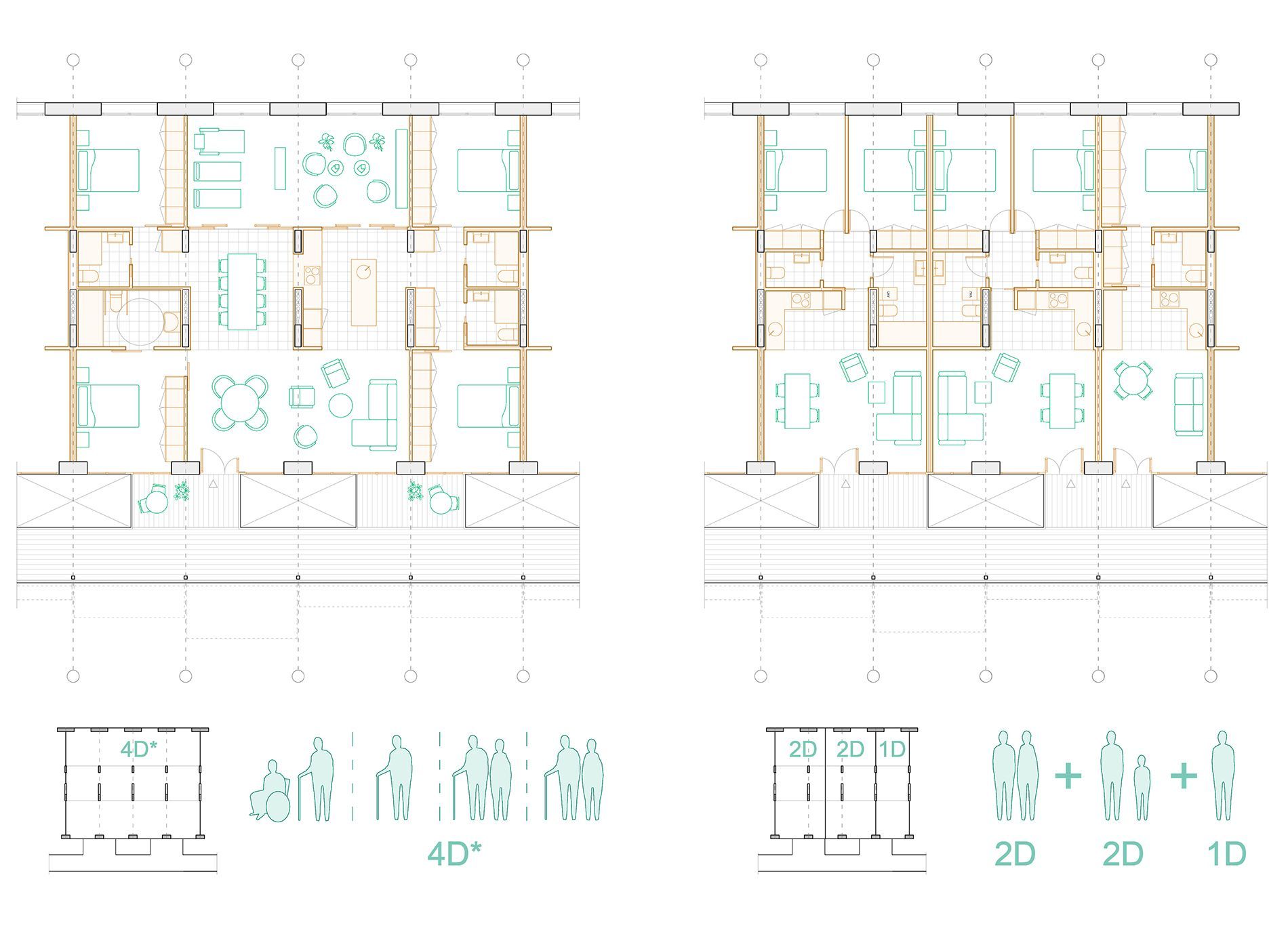 Vista aérea de la regeneración urbana de Els Rajolars d'Oliva propuesta por el estudio Terrario Arquitectura