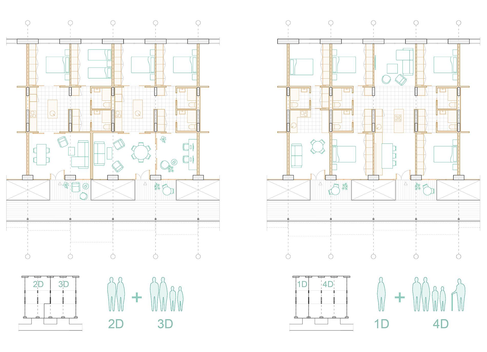 Vista aérea de la regeneración urbana de Els Rajolars d'Oliva propuesta por el estudio Terrario Arquitectura