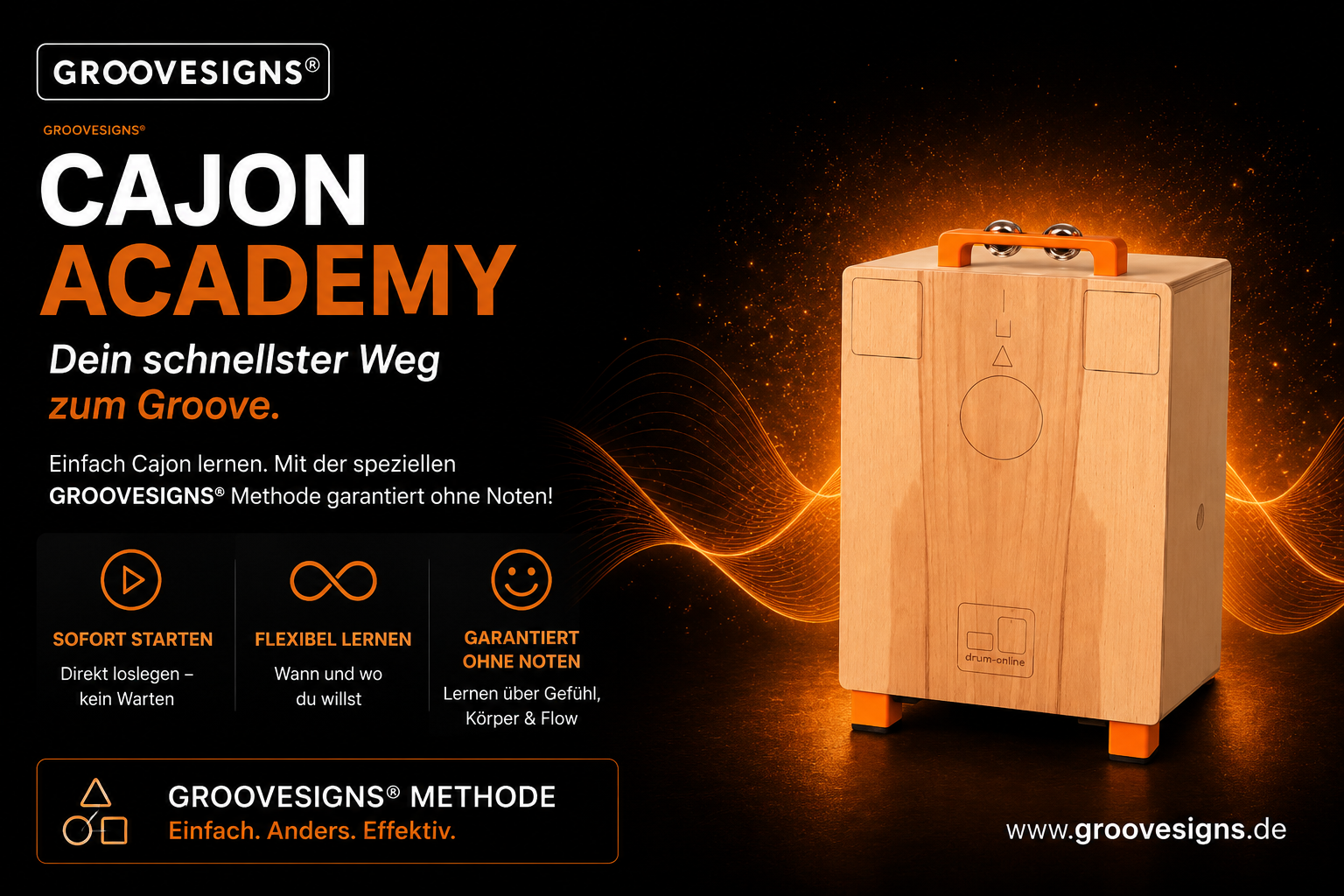 Cajon Lehrmaterial der GROOVESIGNS® Academy