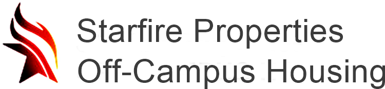 Starfire properties flame logo and text