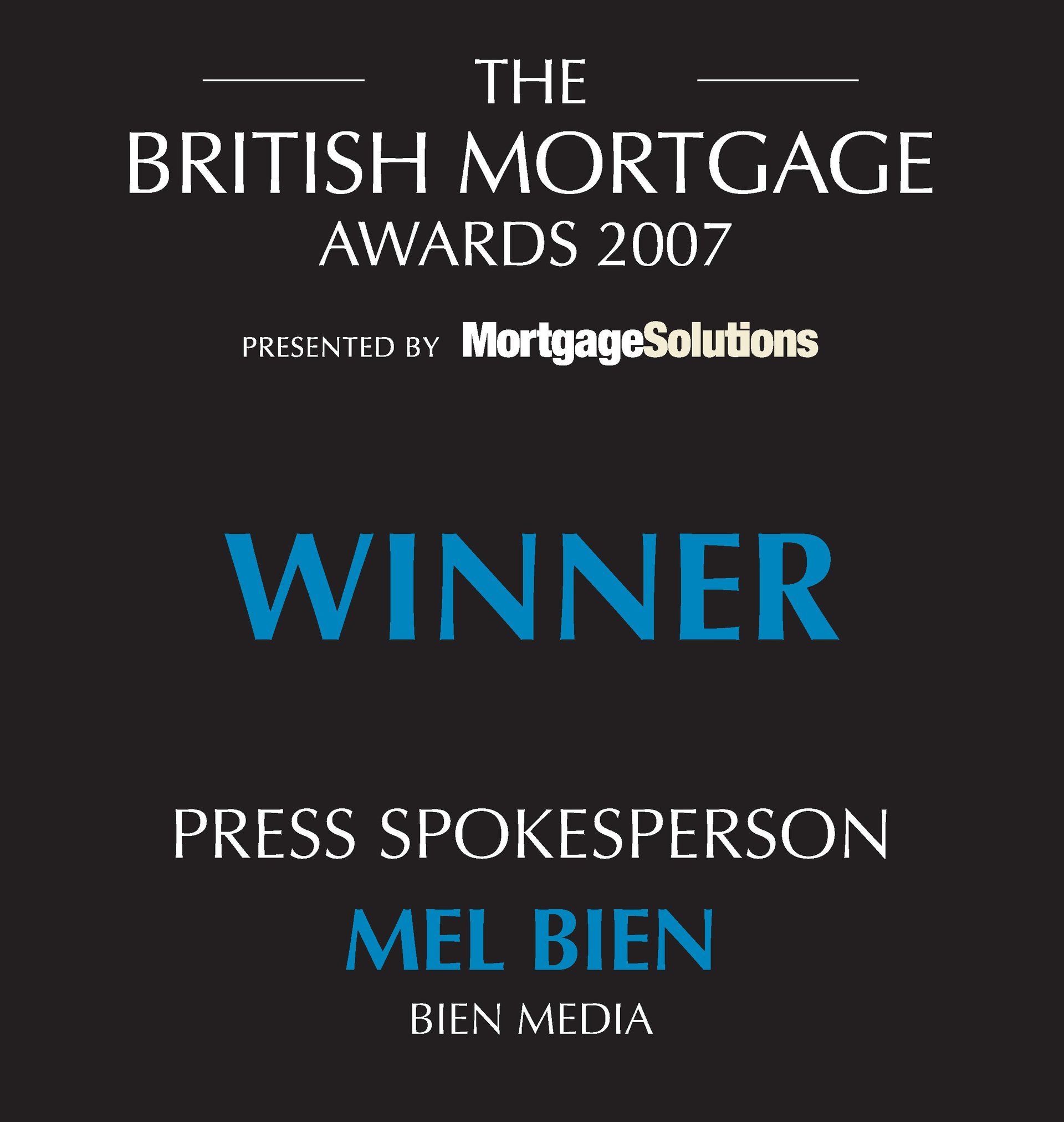 British Mortgage Awards Winner 2007