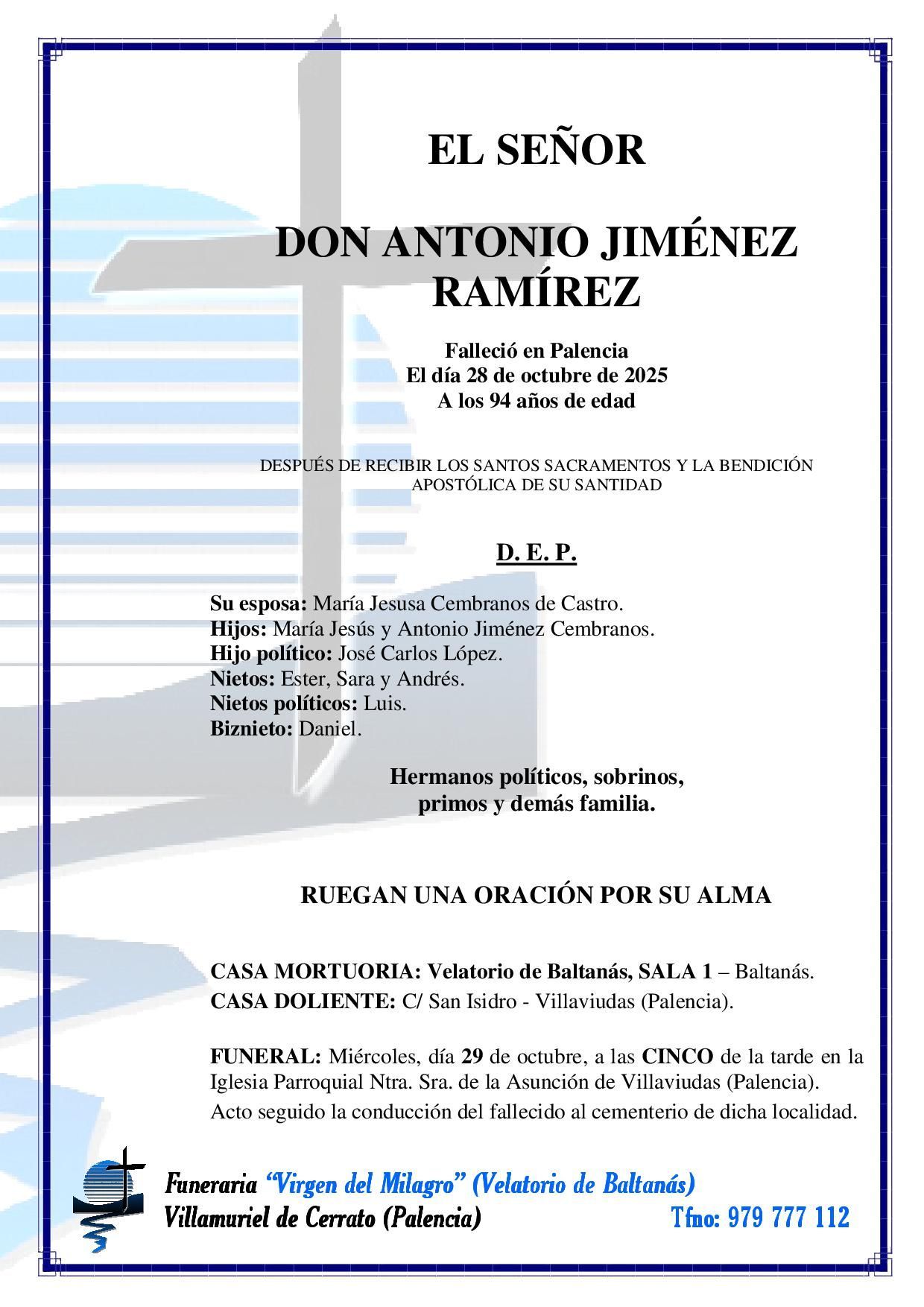 Don Antonio Jiménez Ramírez Don Antonio Jiménez Ramírez