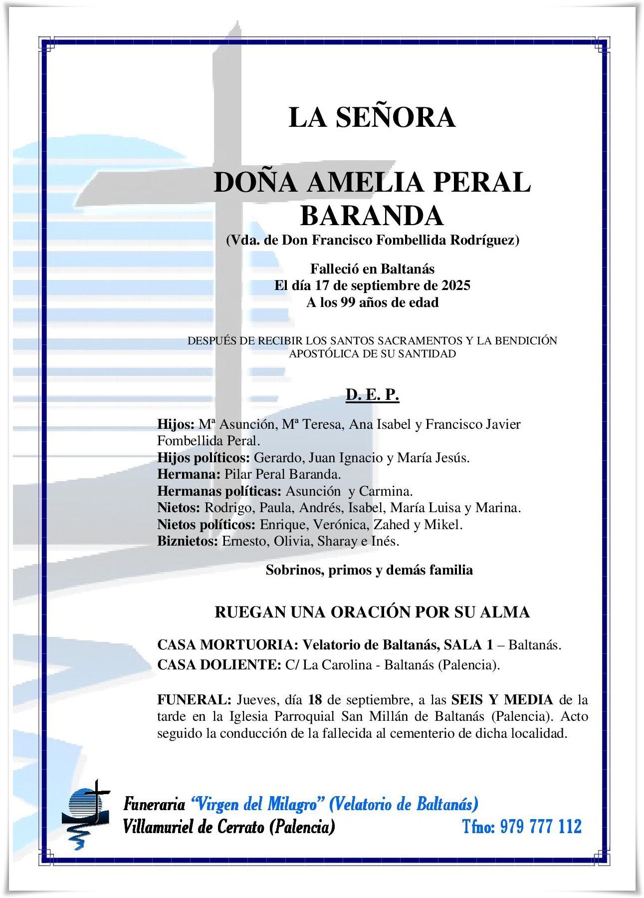 Doña Amelia Peral Baranda Doña Amelia Peral Baranda