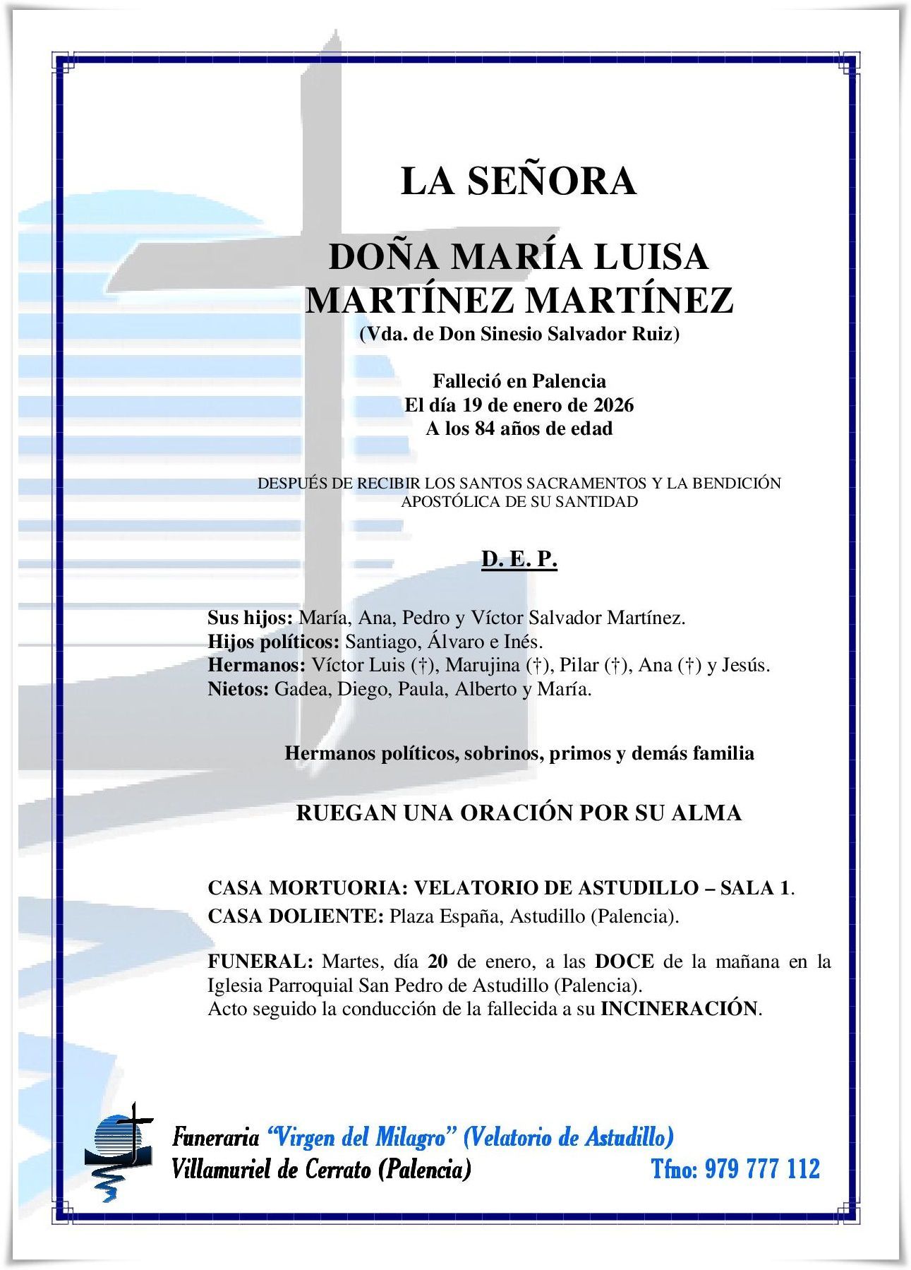 Doña María Luisa Martínez Martínez Doña María Luisa Martínez Martínez