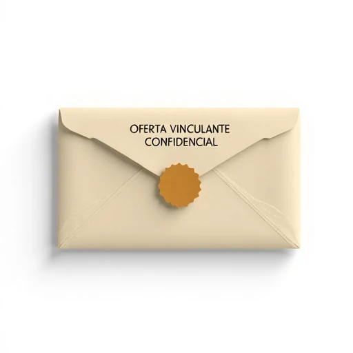 Sobre sellado en que hay escrito OFERTA VINCULANTE CONFIDENCIAL Guía práctica Oferta Vinculante Confidencial