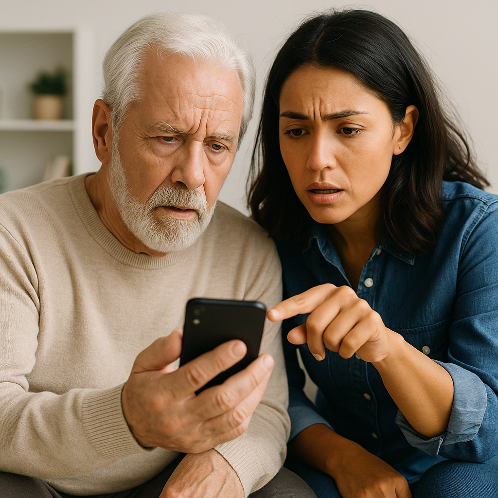 Padre e hija preocupados por herencia
