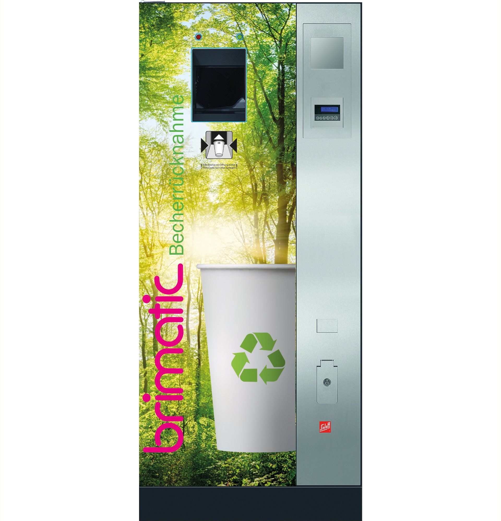 verschiedene Designvarianten und Annahmemöglichkeiten Rücknahme Getränke Flaschen