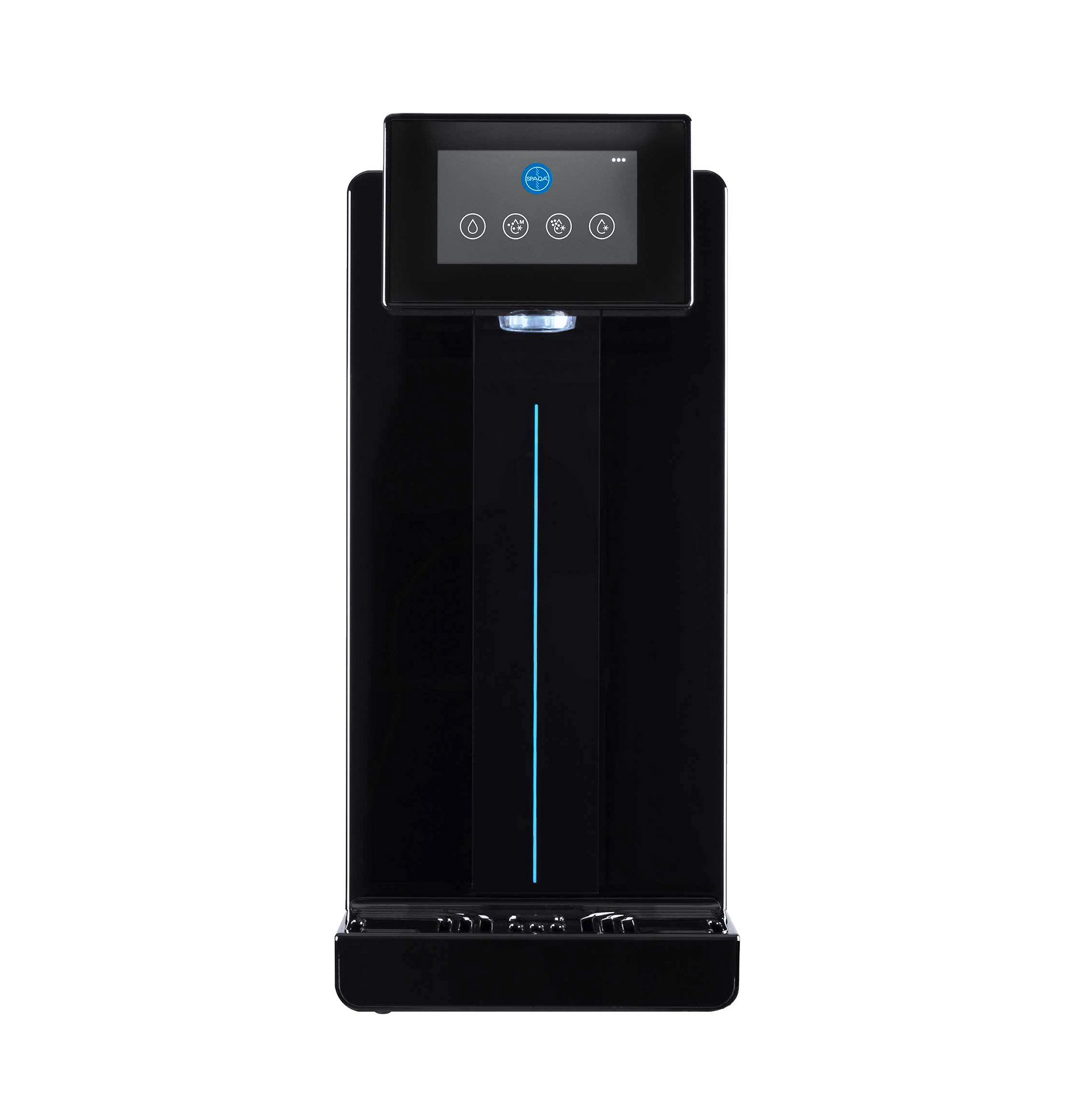 Spaqua iQ 5.0 Powerspeed 60 Table Top innovativste Technologie zur nachhaltigen Erfrischung frisches Tafelwasser still, still gekühlt, mit Kohlensäure gekühlt, Qualitäts Wasserspender