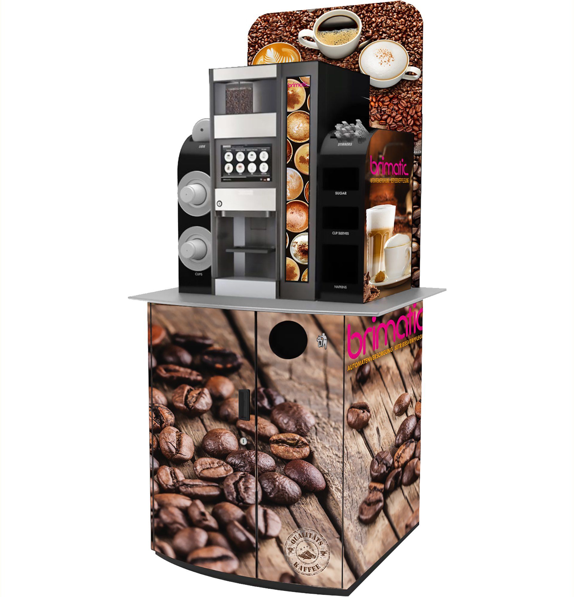 Table Top Coffee-Corner Kaffeemaschine mit Kaffeespezialitäten