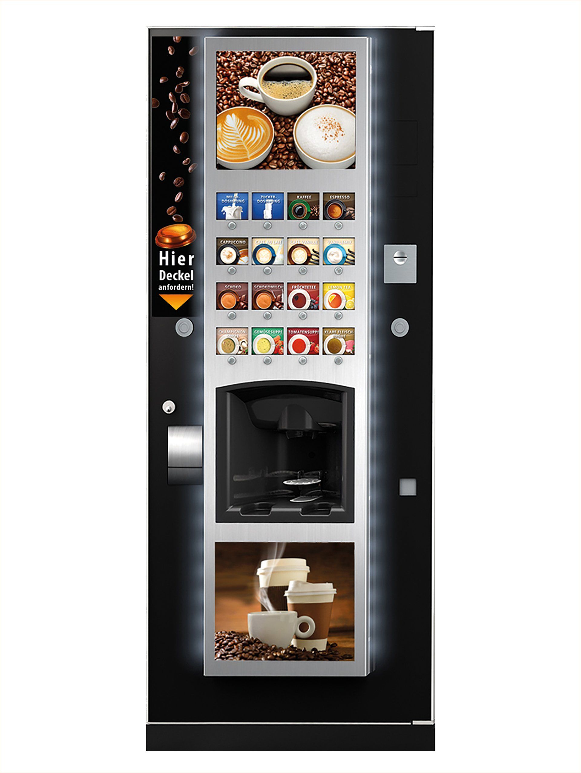 frisch gebrühter Kaffee, Tees, Suppen