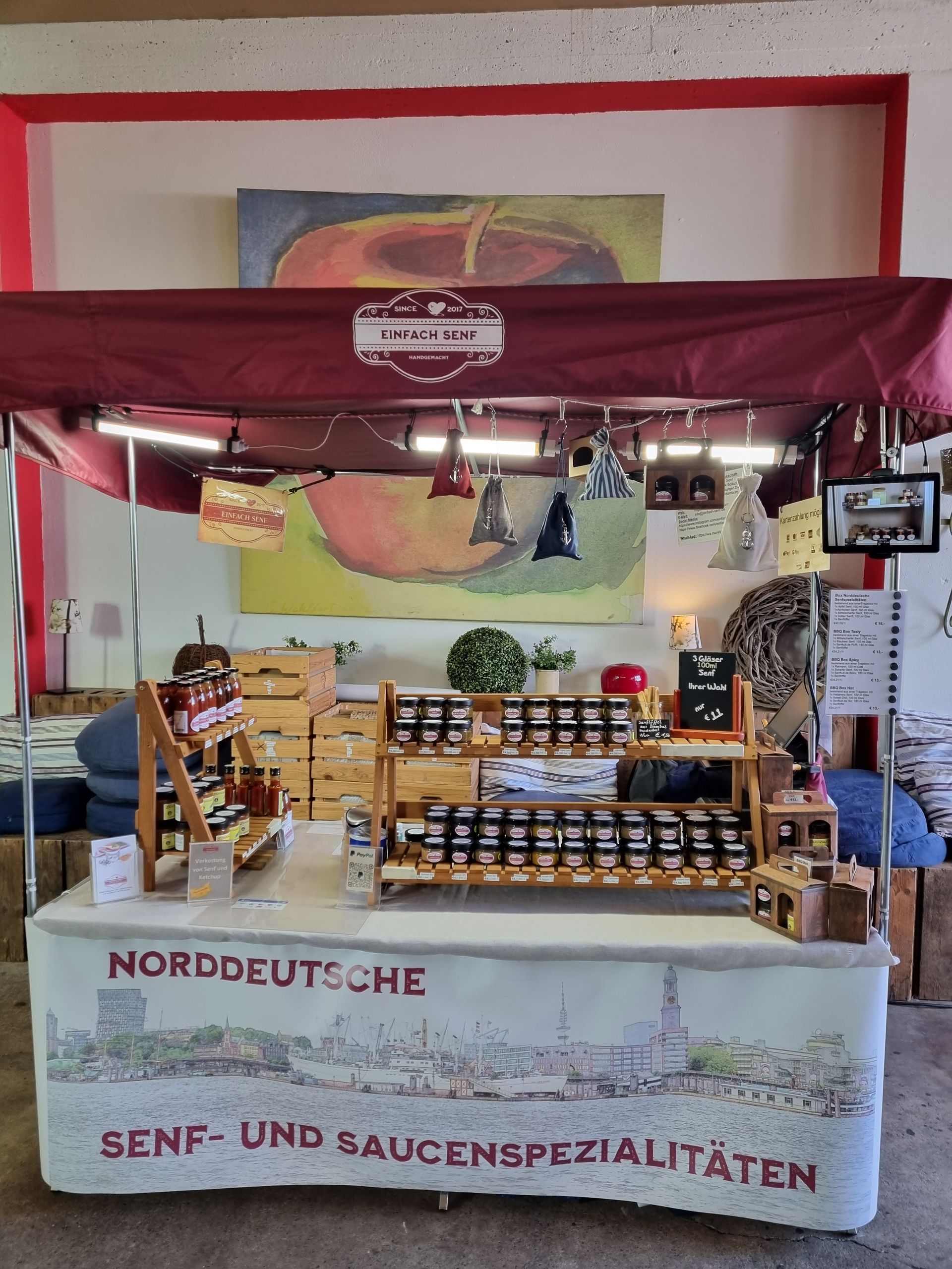 Bild: Einfach Senf Marktstand auf einem Fest in Jork