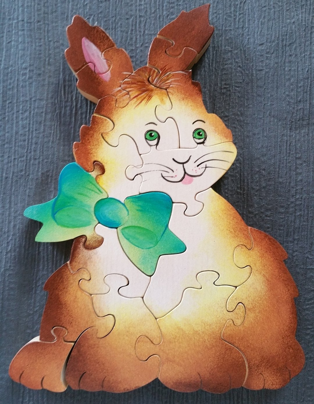 puzzle animal grand lapin bois artisanal