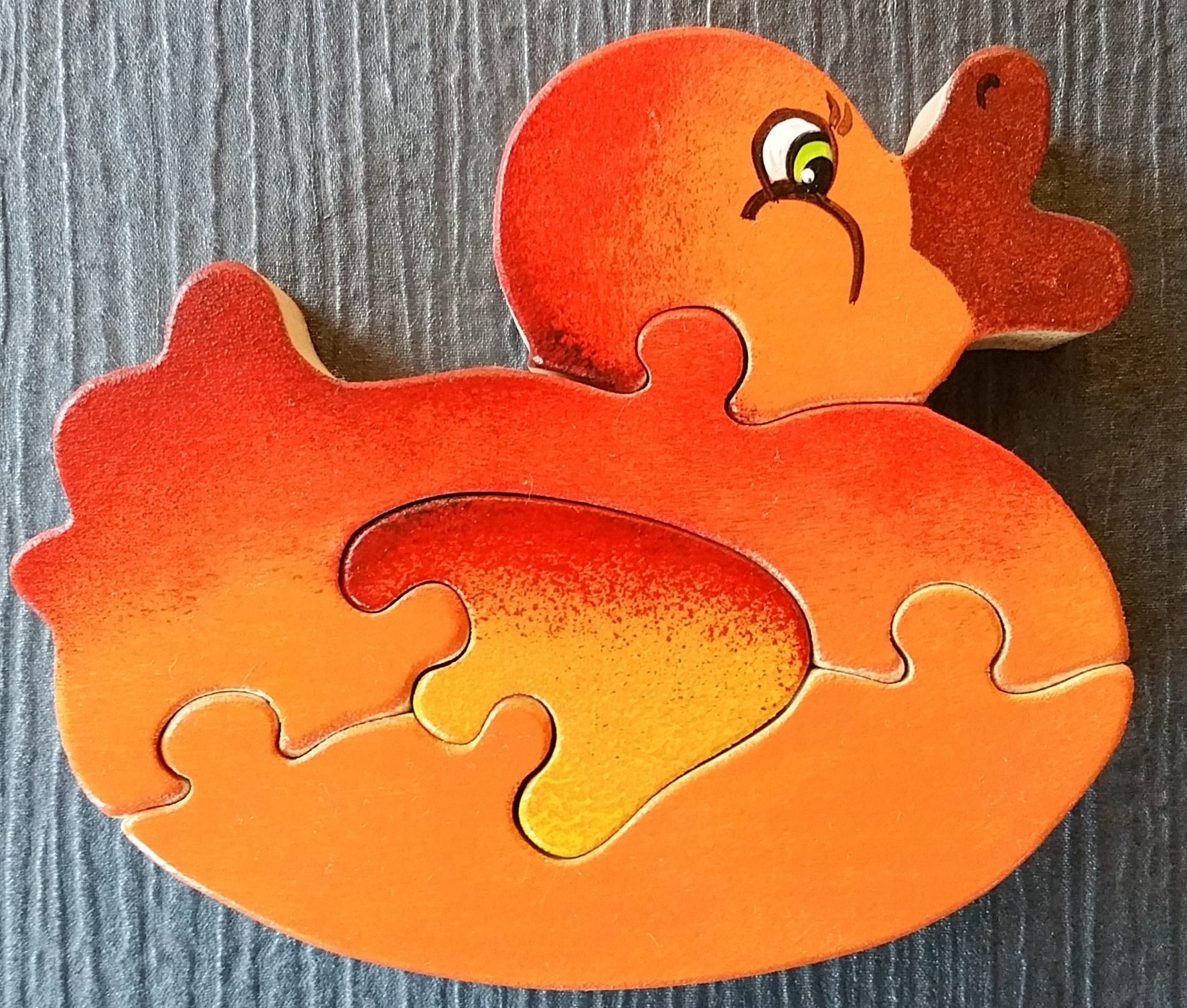 puzzle animal canard bois artisanal