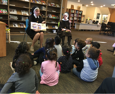 Spacious classroom space for group activities Preschool group time