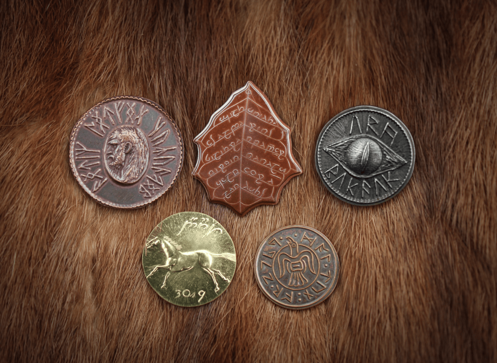 Middle-Earth Set of 5 Coins