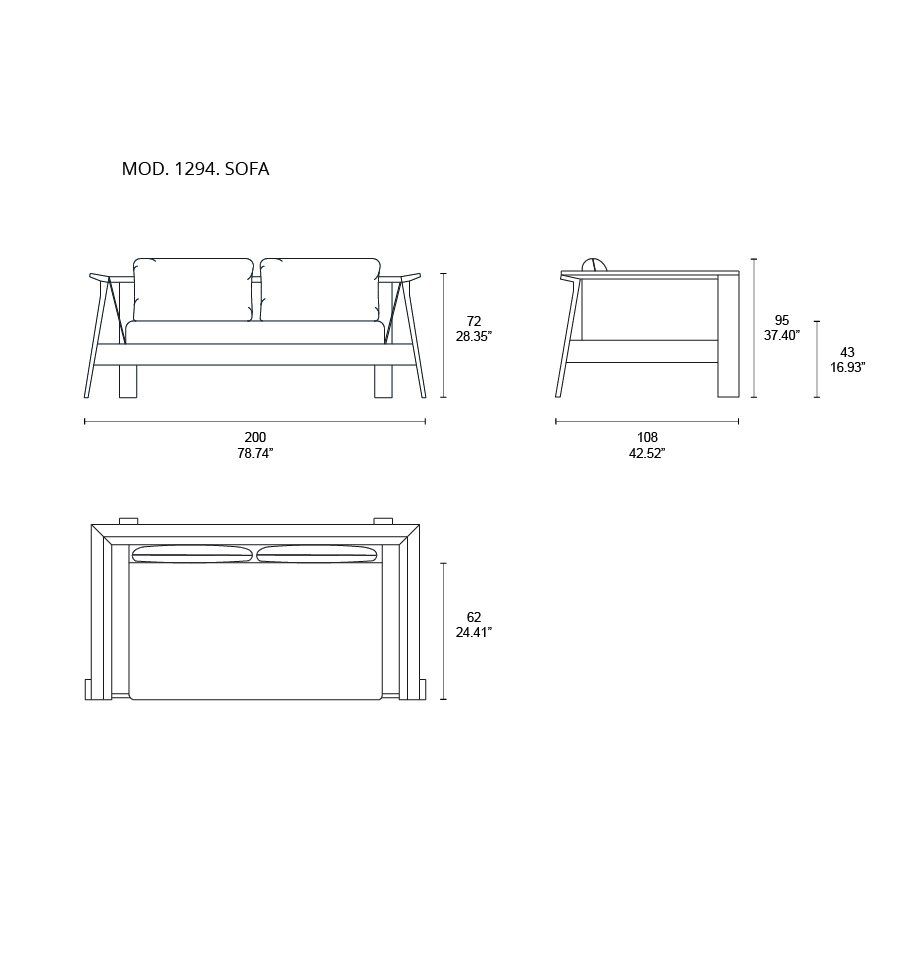 MOD. 1294 sofa MOD. 1294 sofa