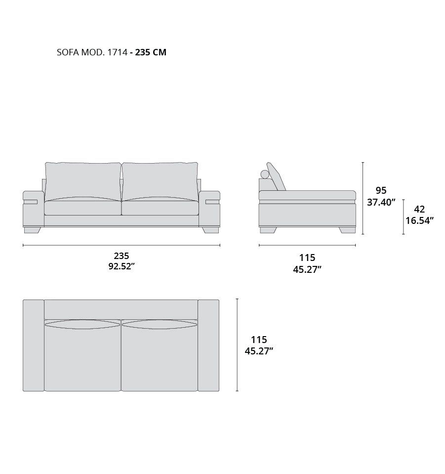 sofá 235 cm mod. 1714 tecninova sofá 235 cm mod. 1714 tecninova