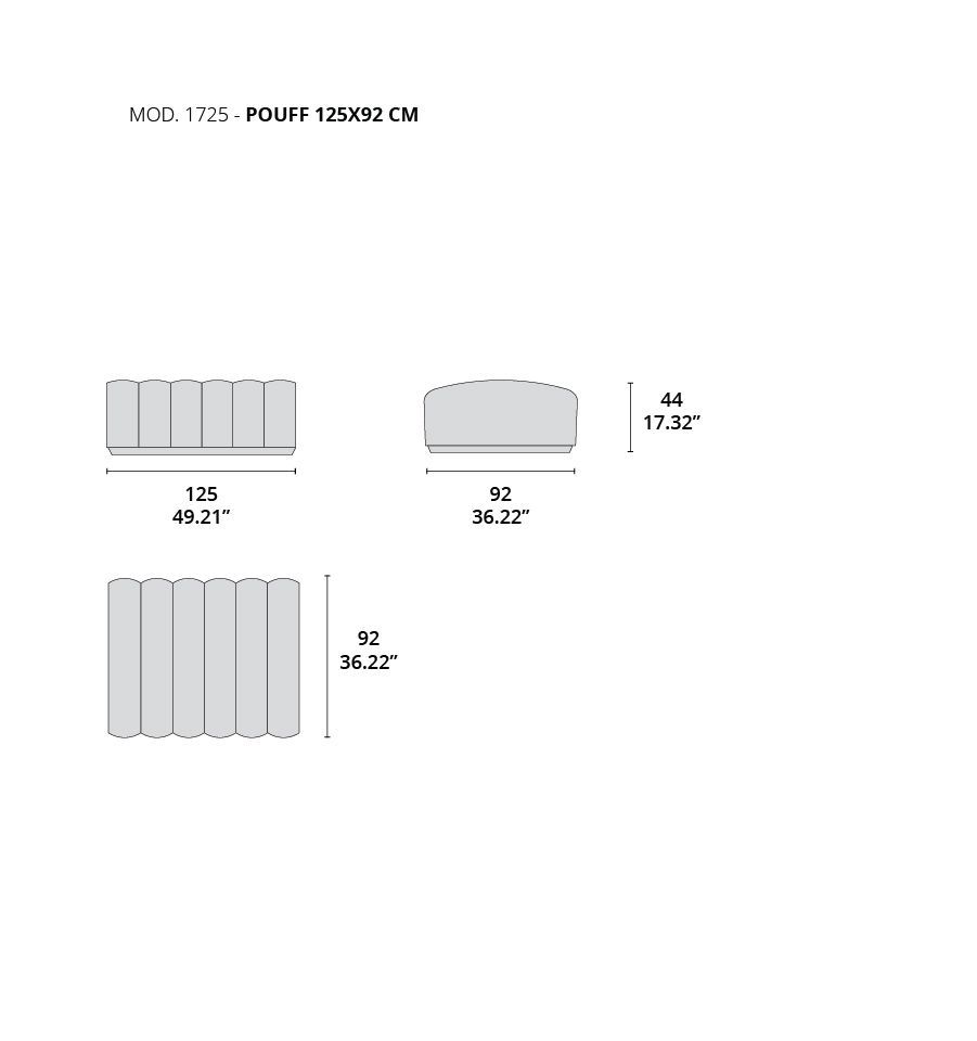 MOD 1725 pouff 125x92 cm tecninova MOD 1725 pouff 125x92 cm tecninova
