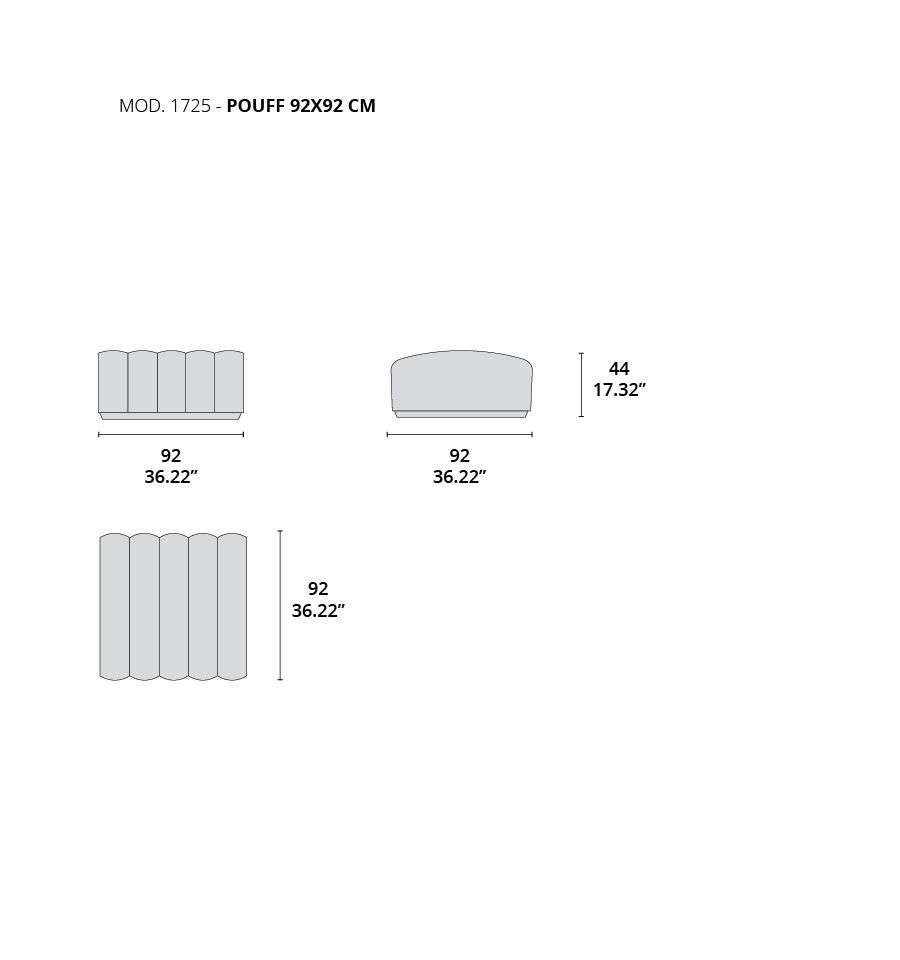 MOD 1725 pouff 92x92 cm tecninova MOD 1725 pouff 92x92 cm tecninova