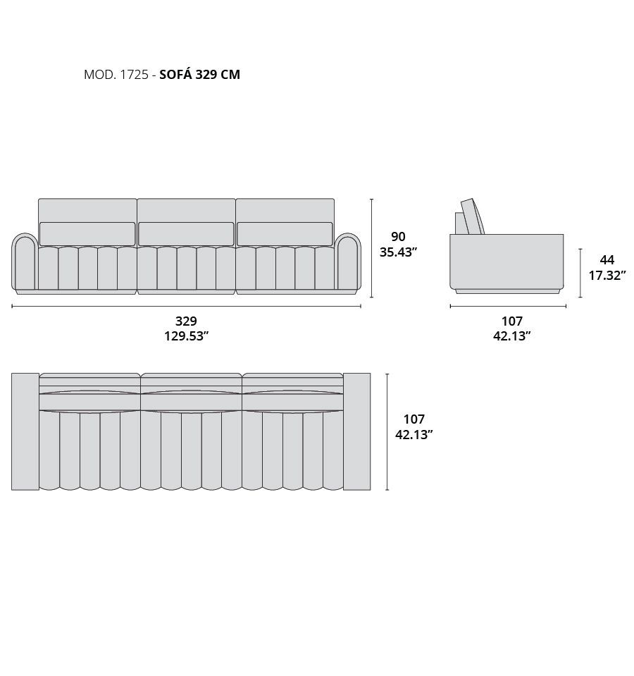 MOD 1725 sofa 329 cm tecninova MOD 1725 sofa 329 cm tecninova