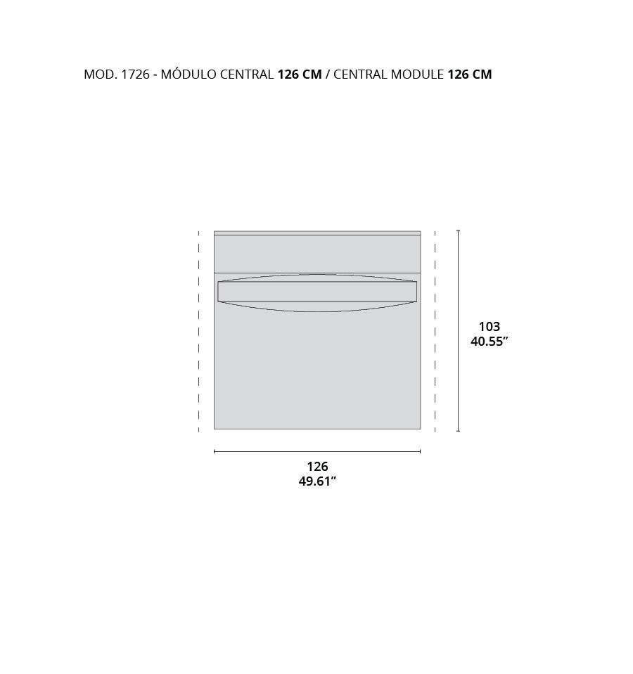 Mod. 1726 - módulo 126 cm -tecninova Mod. 1726 - módulo 126 cm -tecninova
