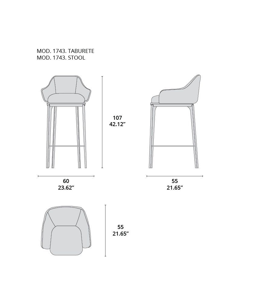 1743 stool tecninova 1743 taburete tecninova