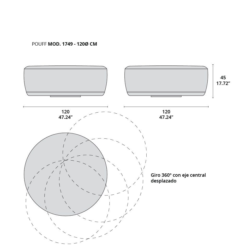 Pouff mod. 1749 tecninova Pouff mod. 1749 tecninova