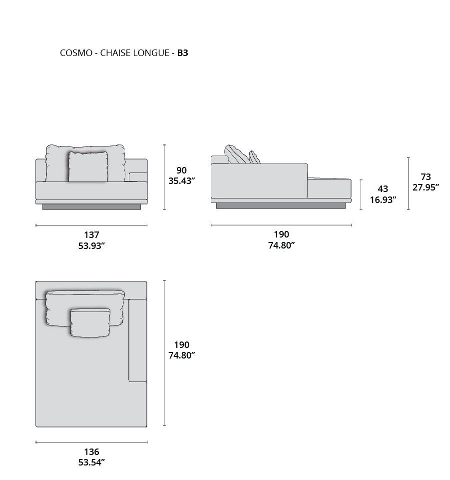 cosmo - chaise longue B3 cosmo - chaise longue B3