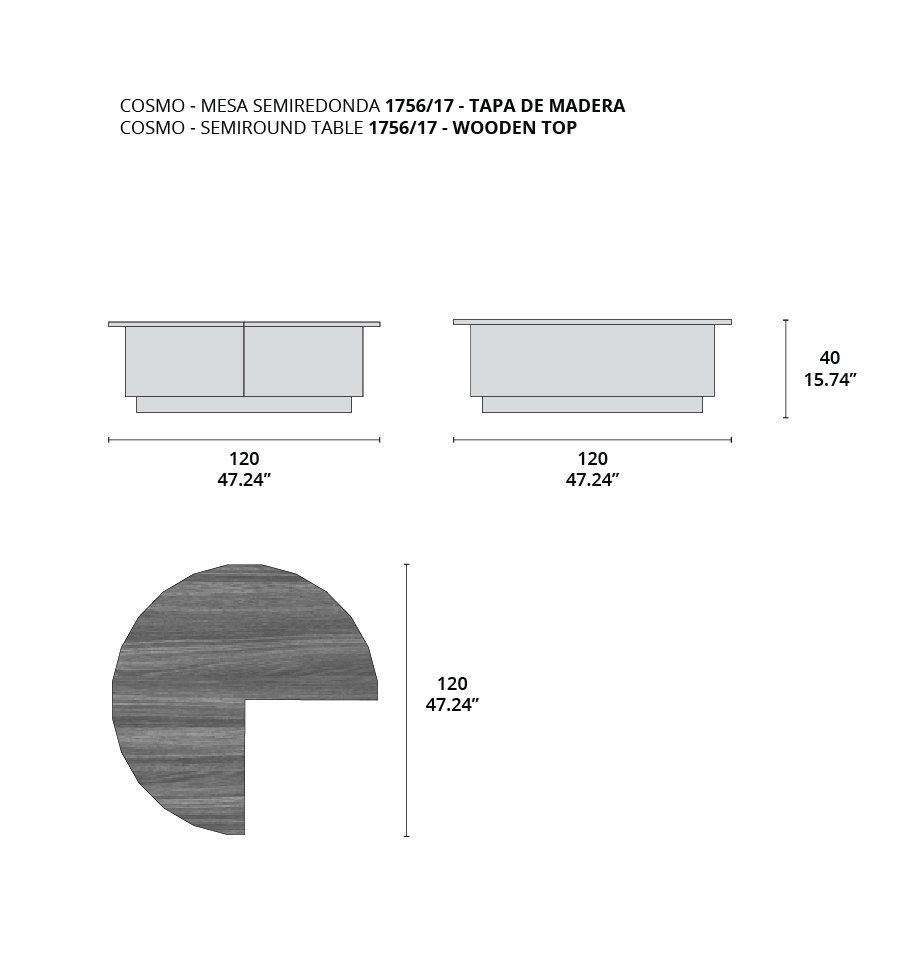 cosmo mesa semiredonda 1756/17 tapa de madera tecninova cosmo mesa semiredonda 1756/17 tapa de madera tecninova